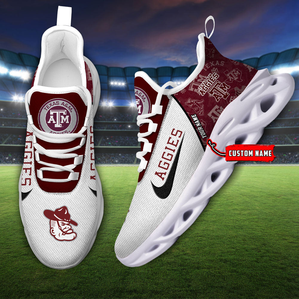 Ideafootwear Texas A&amp;M Aggies Max Soul Shoes Sneakers For Men And Women 1