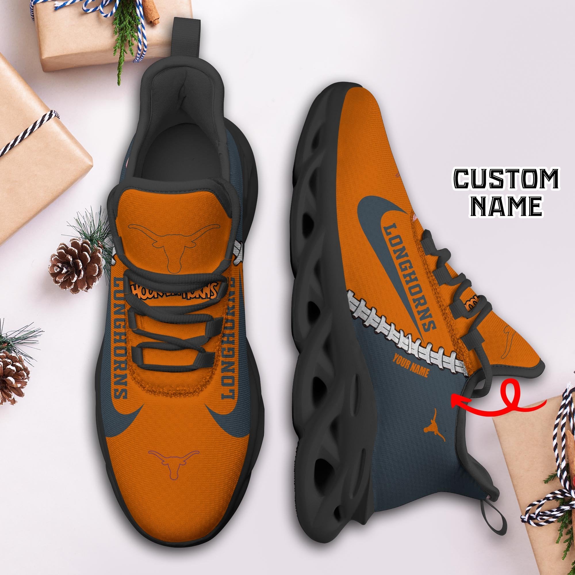 Ideafootwear Texas Longhorns Max Soul Shoes Sneakers For Men And Women 2
