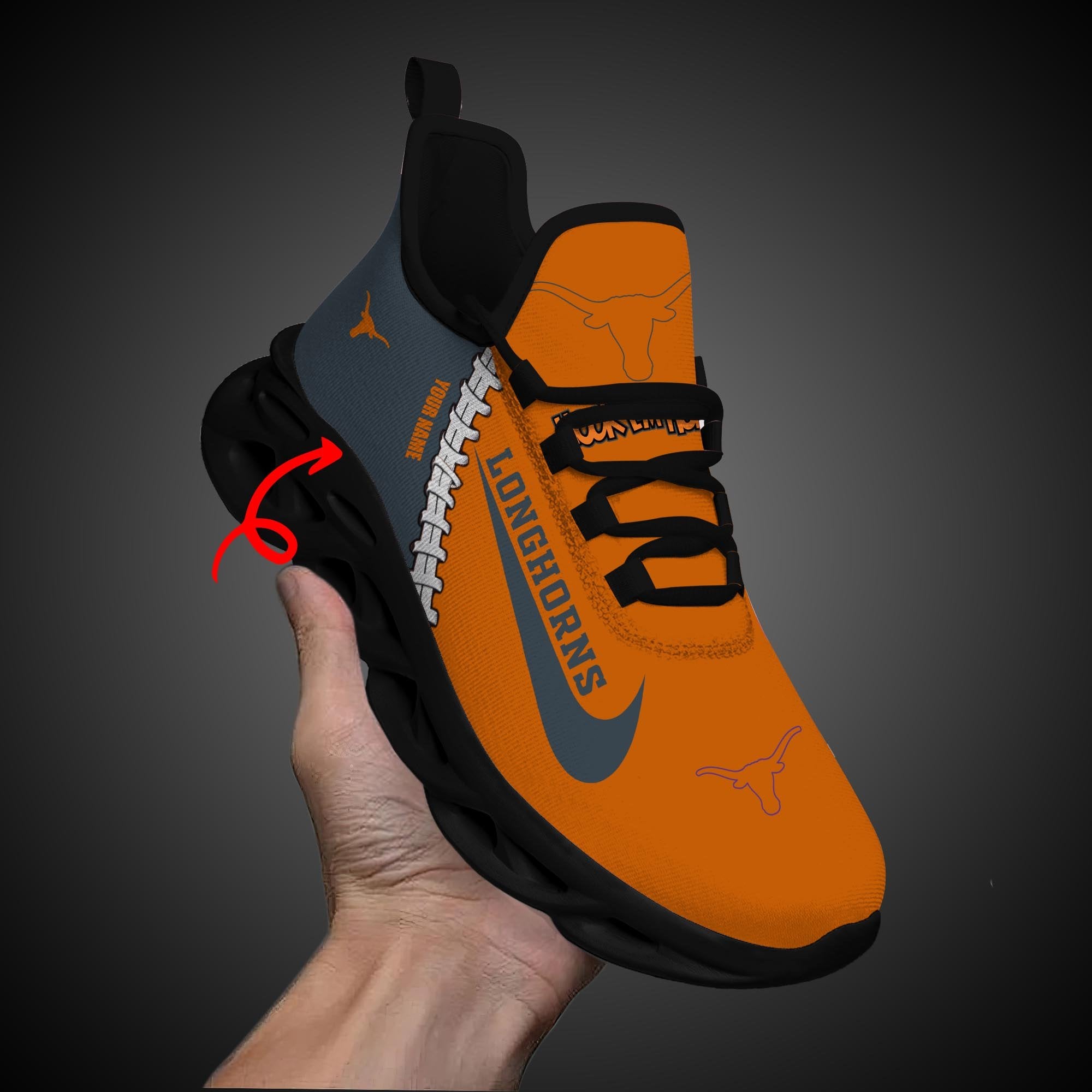 Ideafootwear Texas Longhorns Max Soul Shoes Sneakers For Men And Women 2