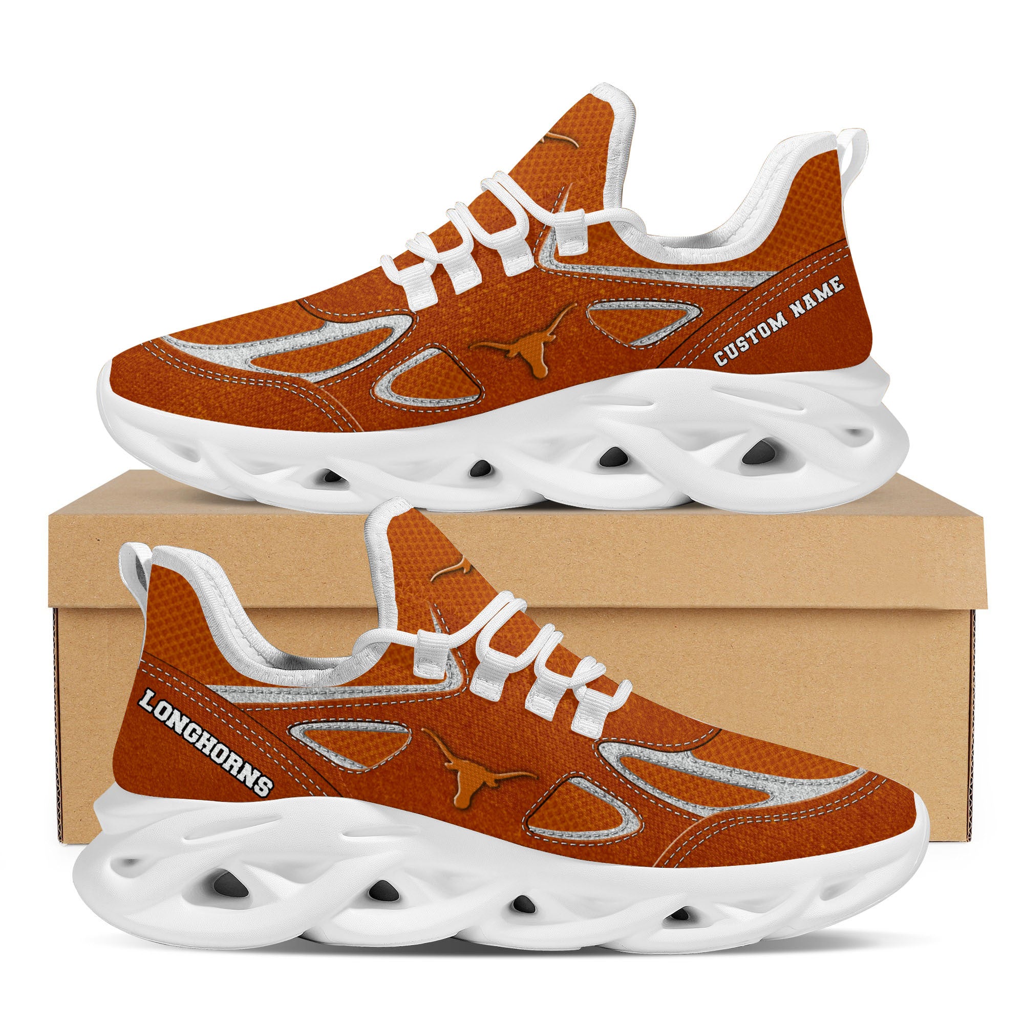 Ideafootwear Texas Longhorns Max Soul Shoes Sneakers For Men And Women 3