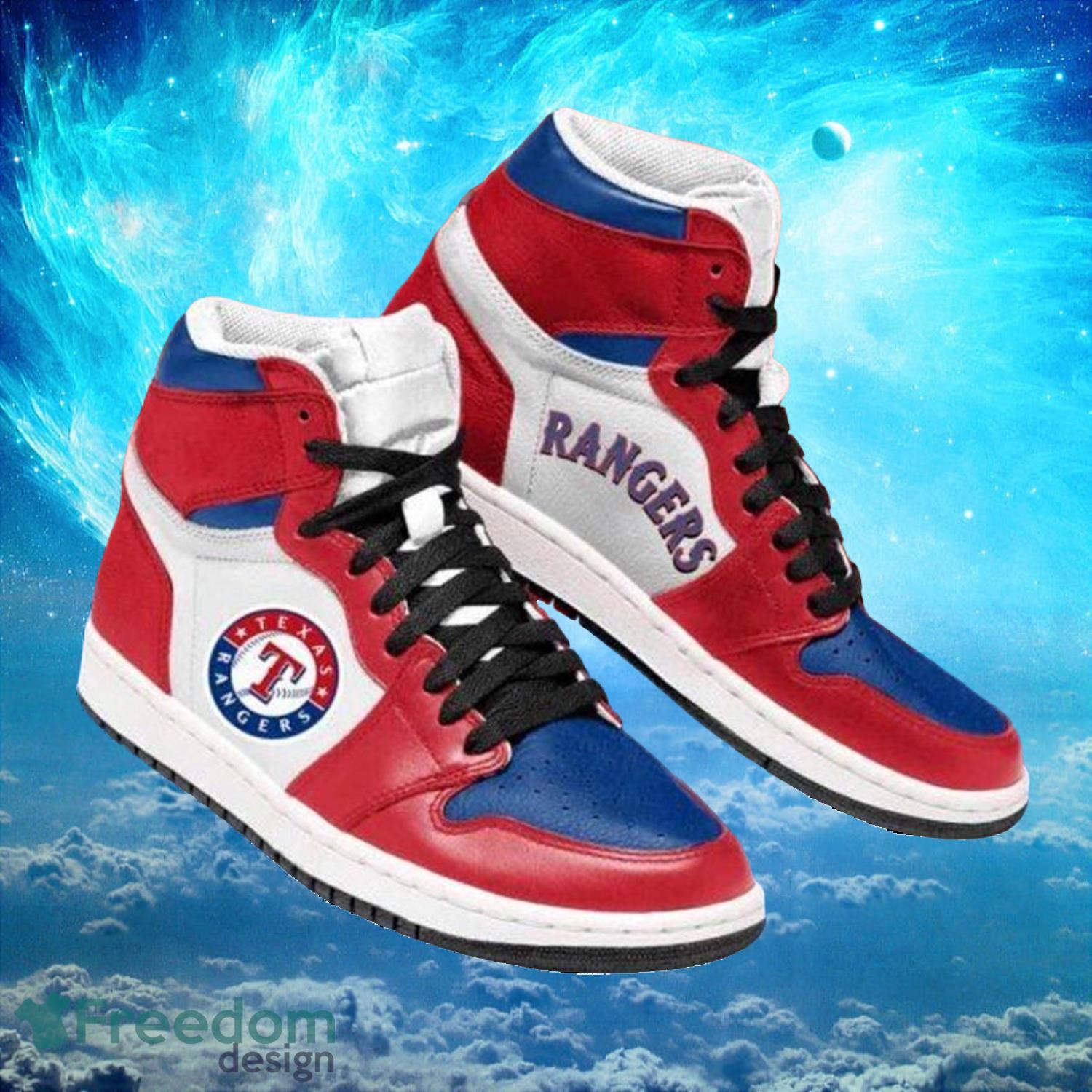 Ideafootwear Texas Rangers AJ1 High Sneakers Shoes For Men And Women 7
