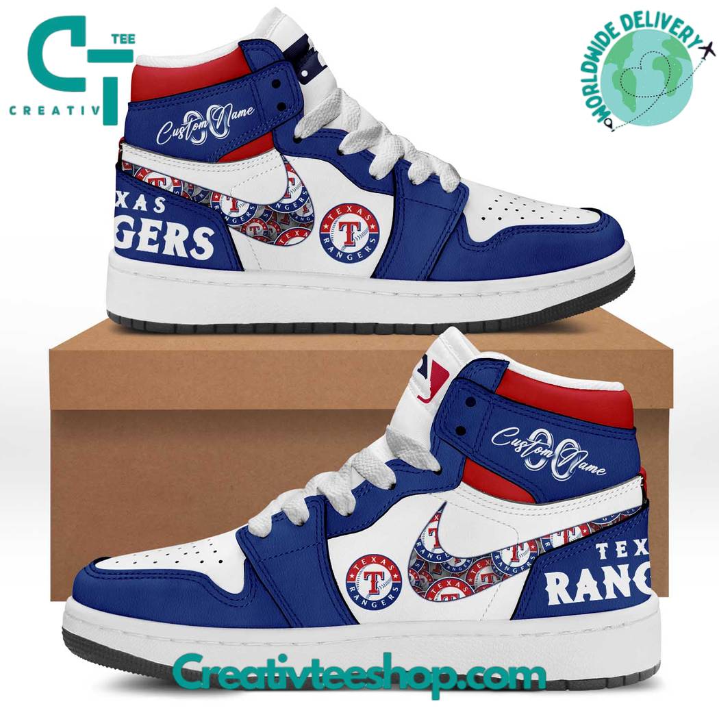 Ideafootwear Texas Rangers AJ1 High Sneakers Shoes For Men And Women 5