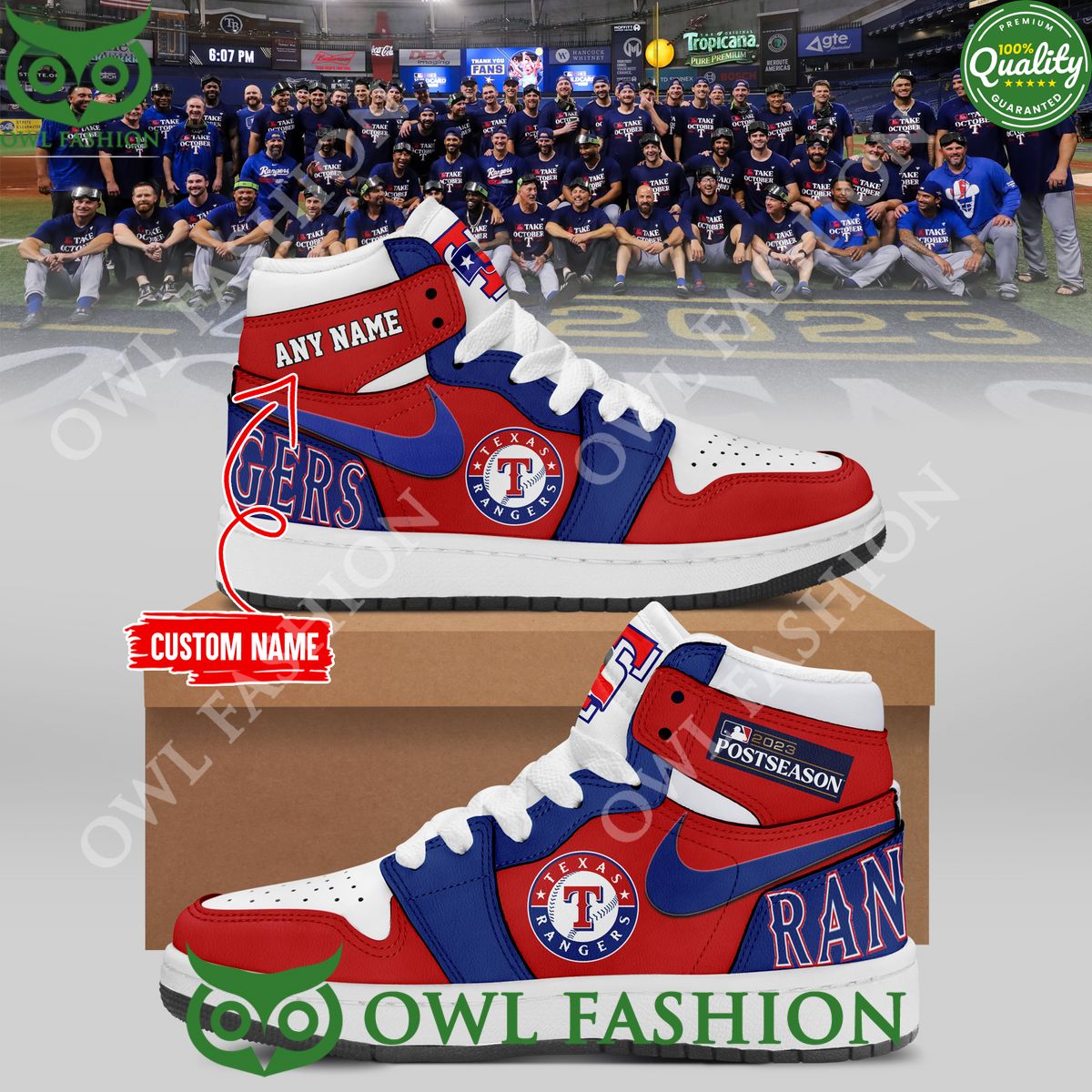 Ideafootwear Texas Rangers AJ1 High Sneakers Shoes For Men And Women 10