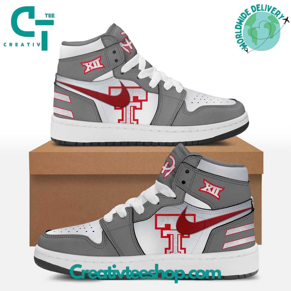 Ideafootwear Texas Tech Football AJ1 High Sneakers Shoes For Men And Women 1