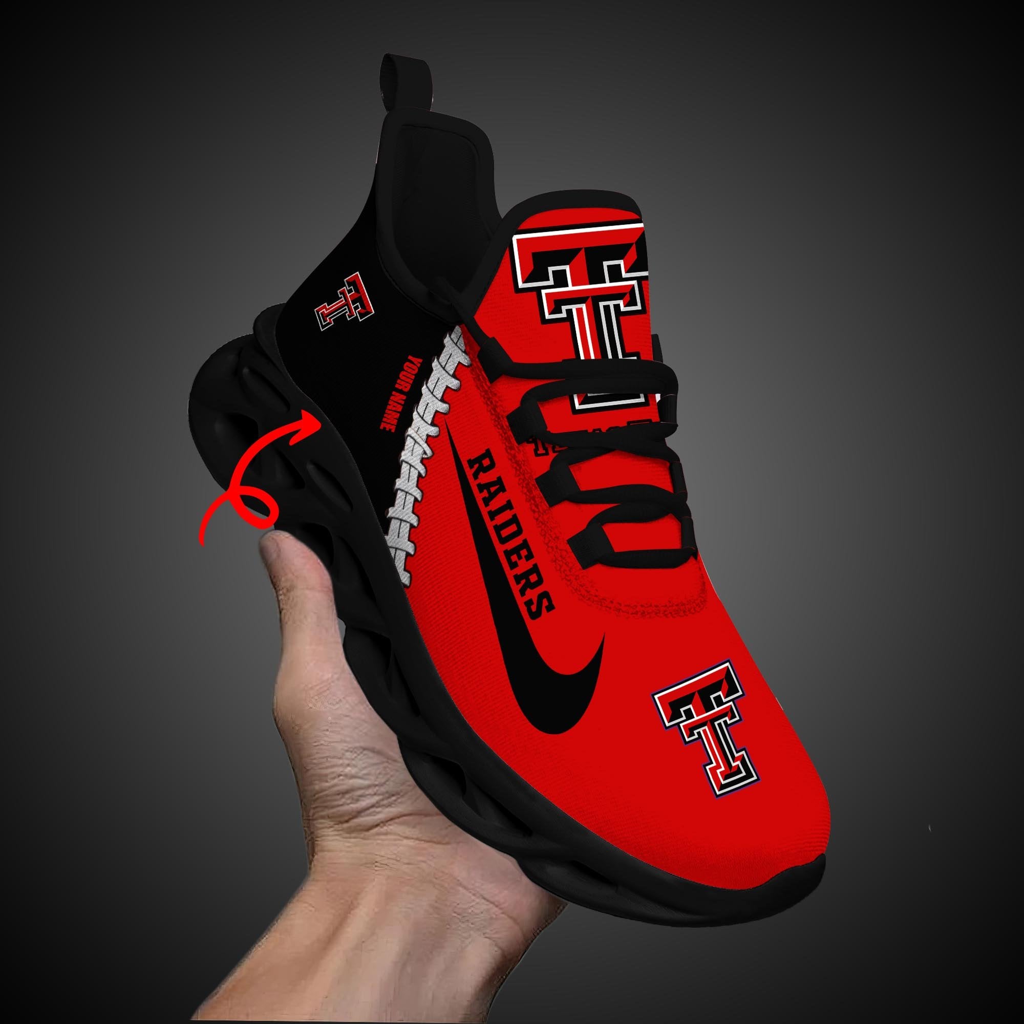 Ideafootwear Texas Tech Red Raiders Max Soul Shoes Sneakers For Men And Women 1