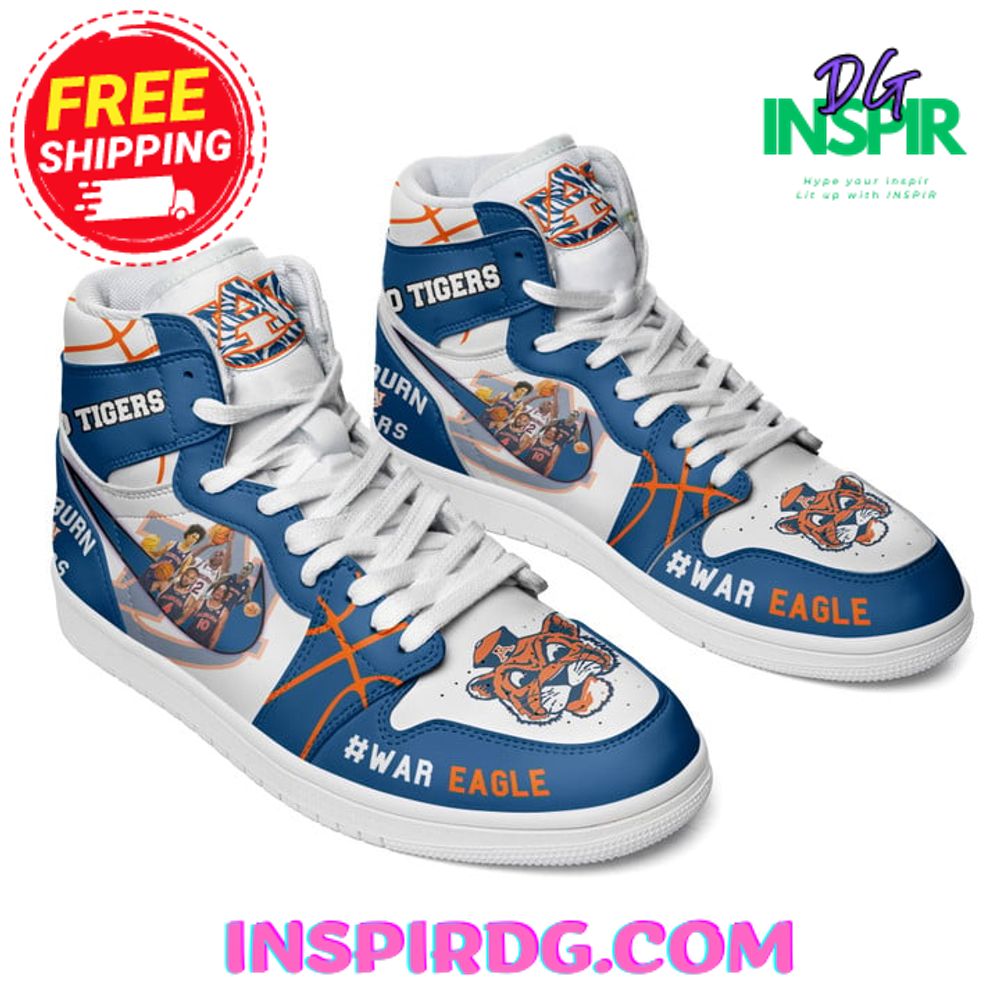 Ideafootwear The Auburn Tiger War Eagle Blue AJ1 High Sneakers Shoes For Men And Women 1