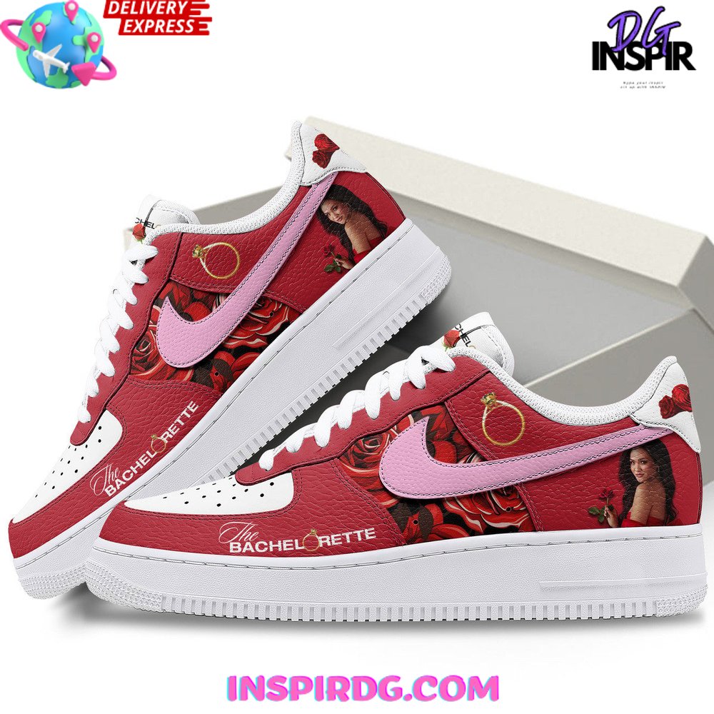 Ideafootwear The Bachelorette Rose Flower Air Low-Top Sneakers Shoes For Men And Women 1