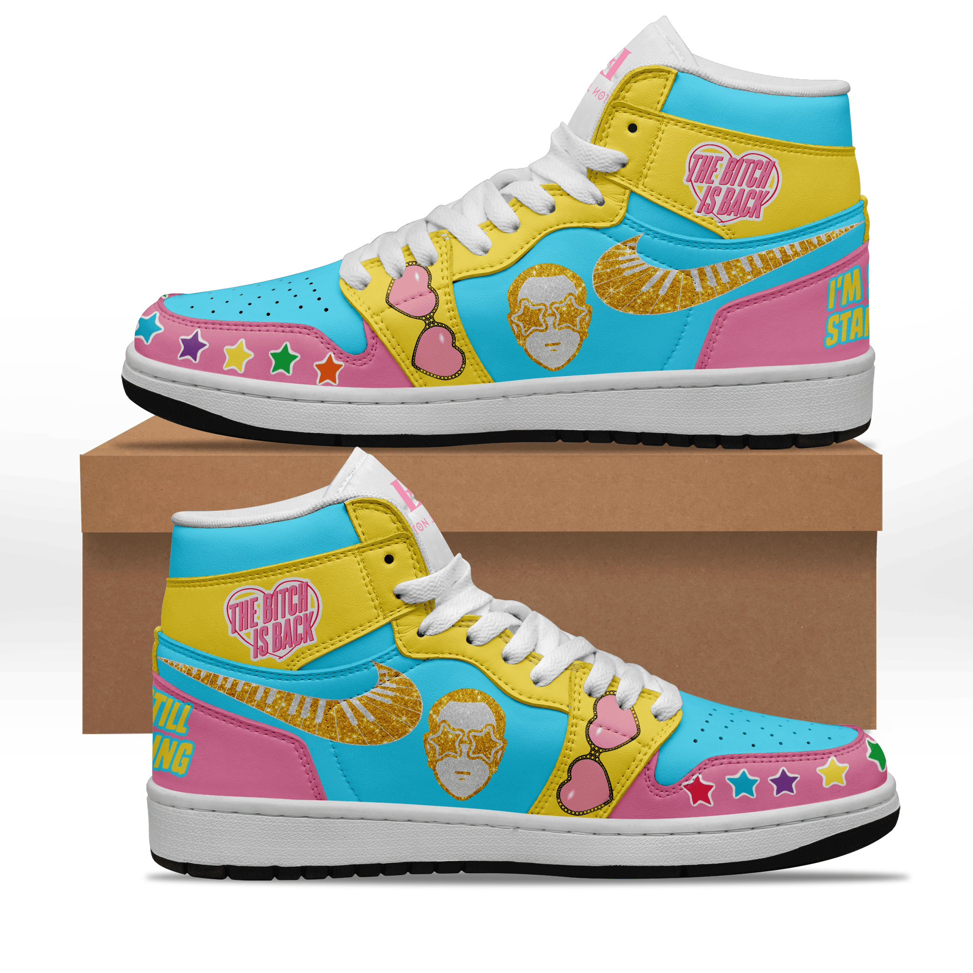 Ideafootwear The Bitch Is Back AJ1 High Sneakers Shoes For Men And Women 1