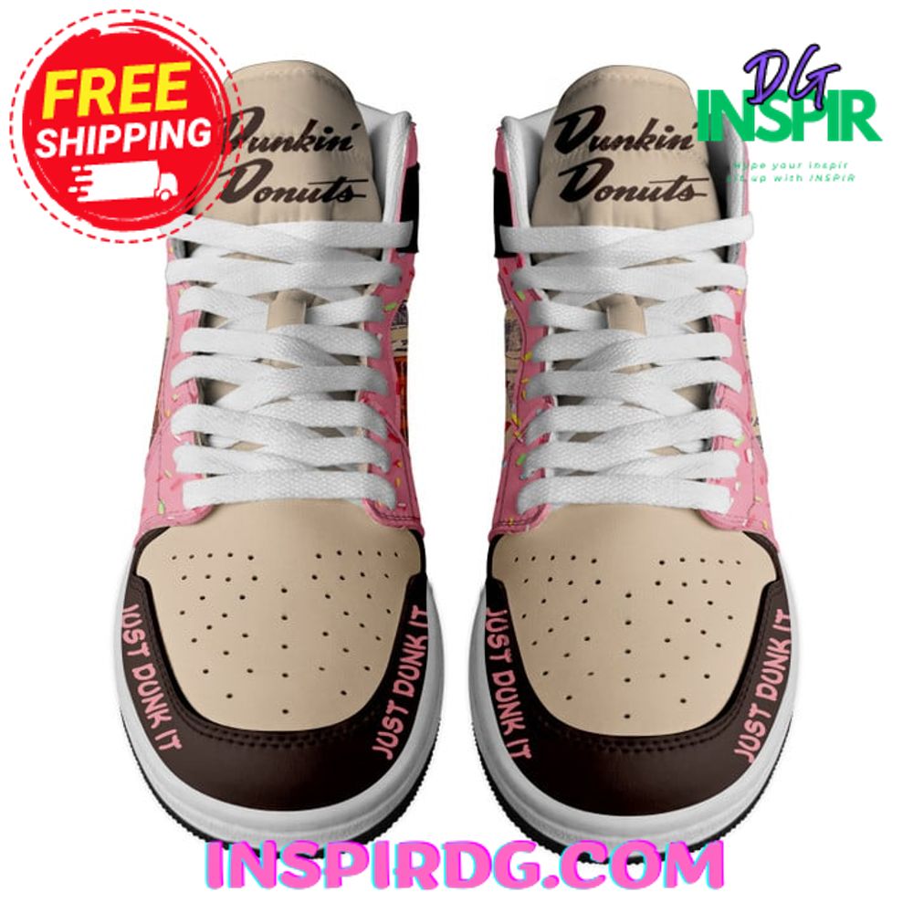 Ideafootwear The Dunkin Donuts Just Dunk It AJ1 High Sneakers Shoes For Men And Women 1