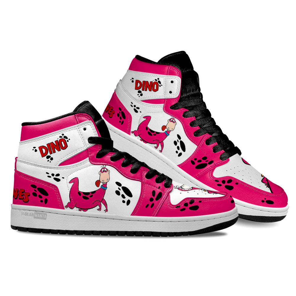 Ideafootwear The Flintstones Dino AJ1 High Sneakers Shoes For Men And Women 1