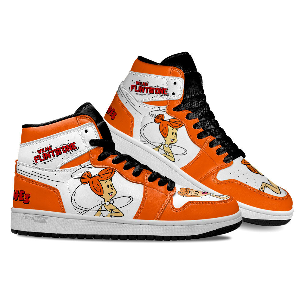 Ideafootwear The Flintstones Wilma Flintstones AJ1 High Sneakers Shoes For Men And Women 1