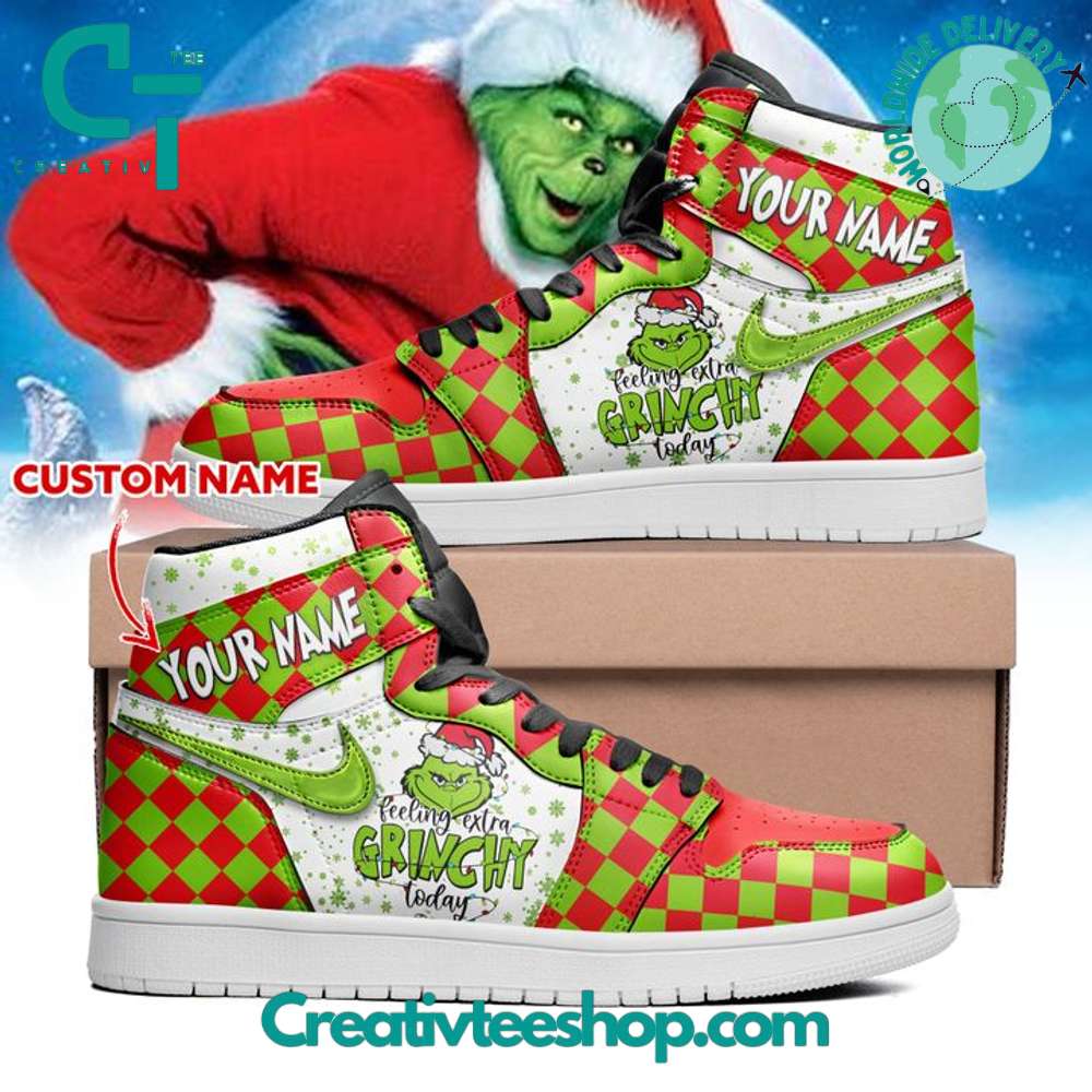 Ideafootwear The Grinch AJ1 High Sneakers Shoes For Men And Women 2