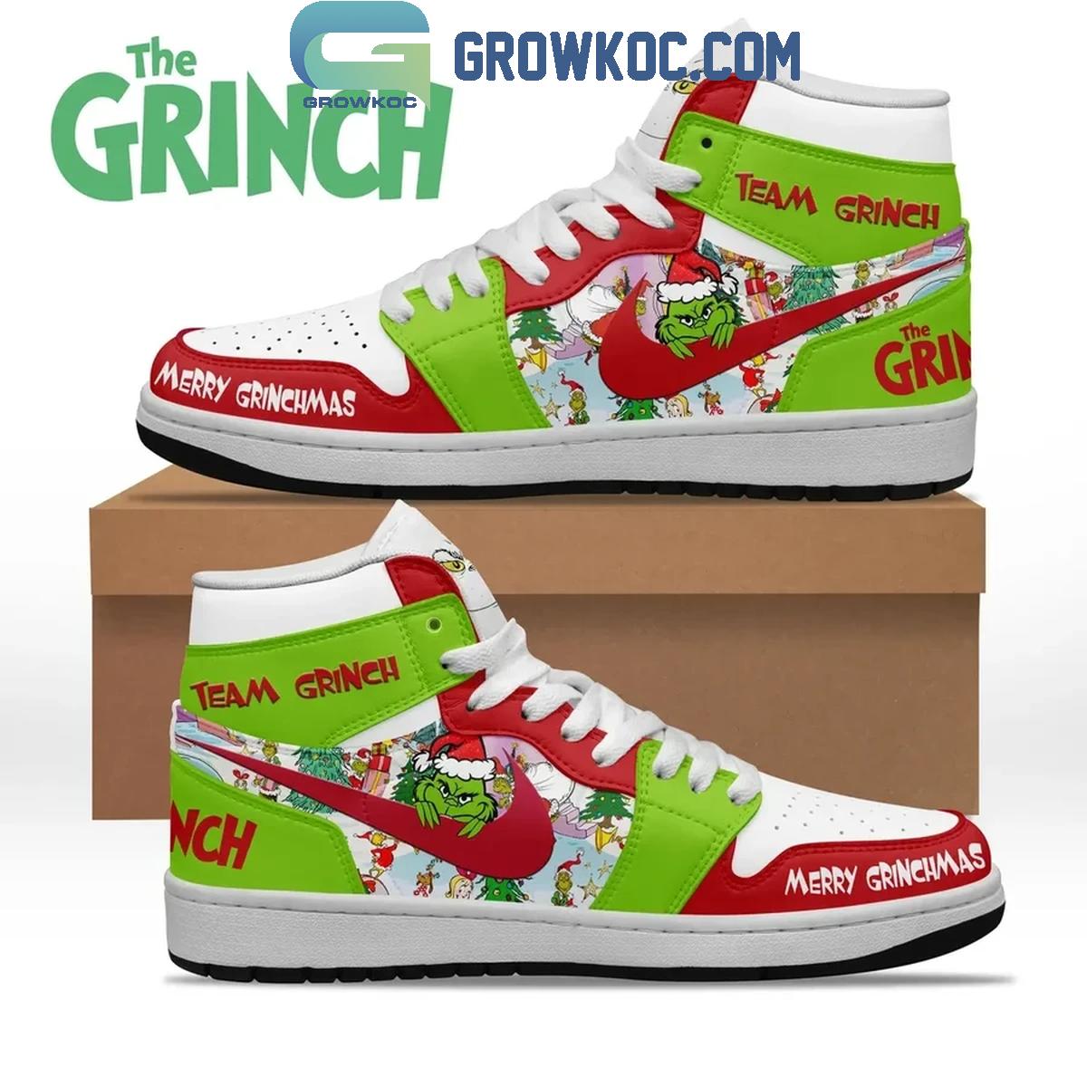 Ideafootwear The Grinch AJ1 High Sneakers Shoes For Men And Women 6