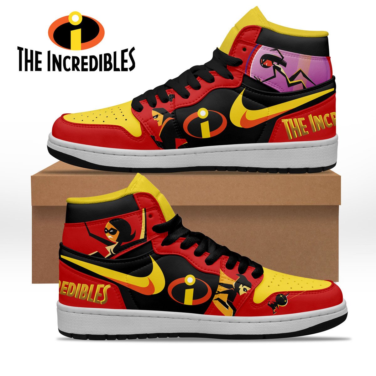 Ideafootwear The Incredibles AJ1 High Sneakers Shoes For Men And Women 1
