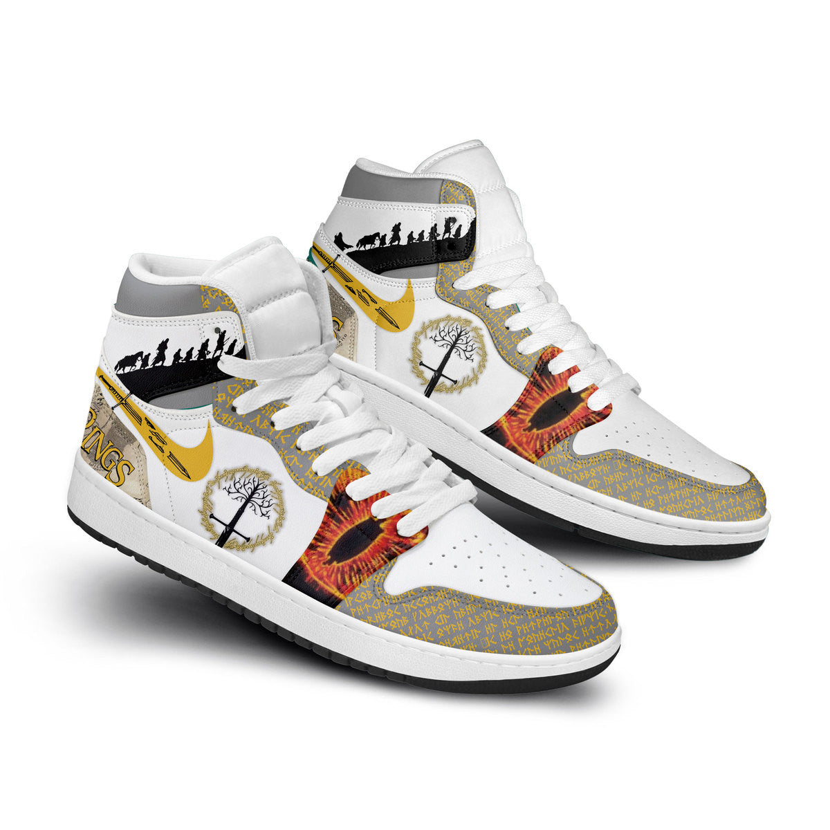 Ideafootwear The Lord of the Rings AJ1 High Sneakers Shoes For Men And Women 6