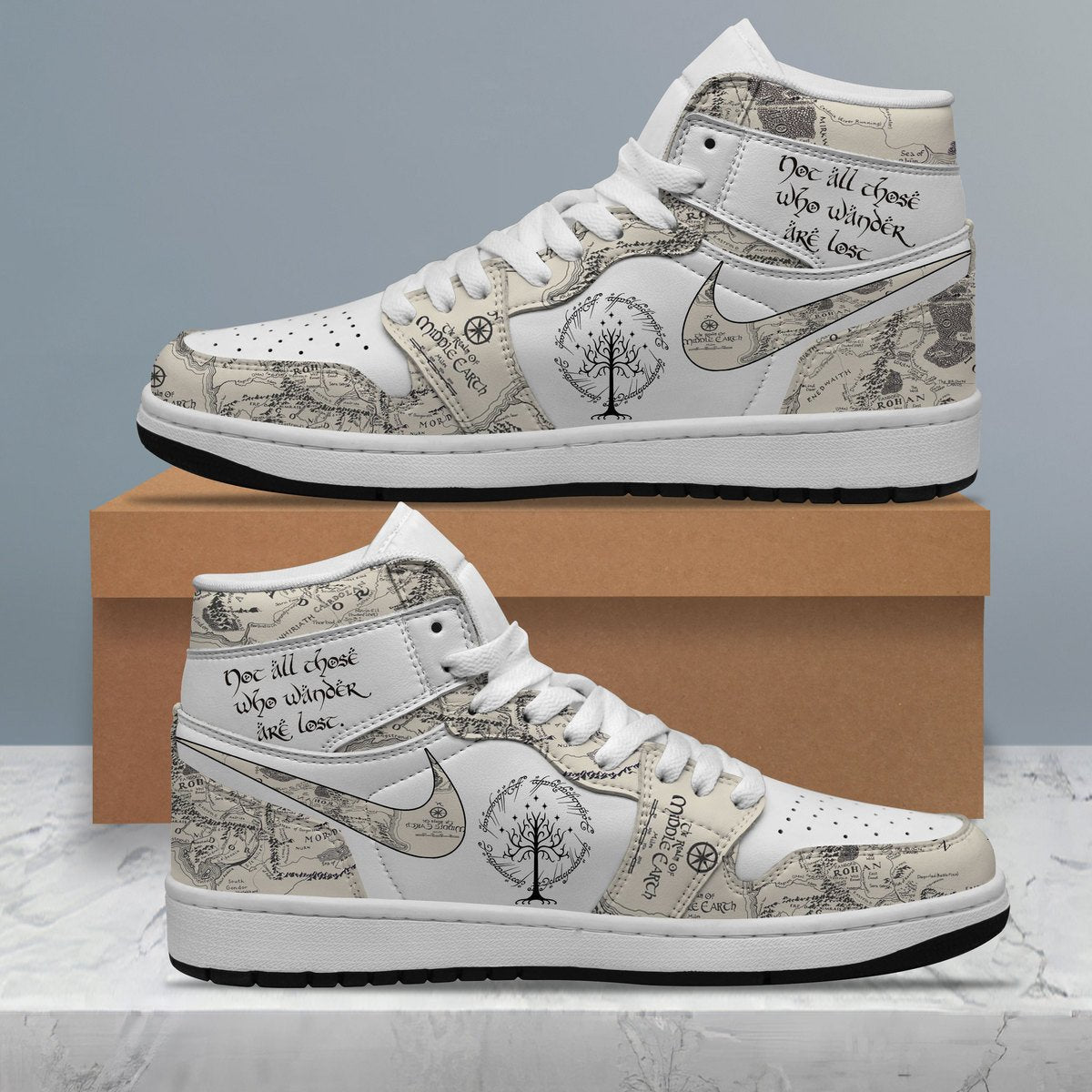 Ideafootwear The Lord Of The Rings AJ1 High Sneakers Shoes For Men And Women 8