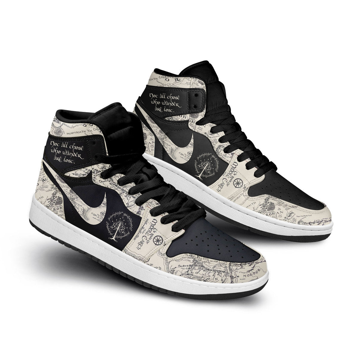 Ideafootwear The Lord Of The Rings AJ1 High Sneakers Shoes For Men And Women 5