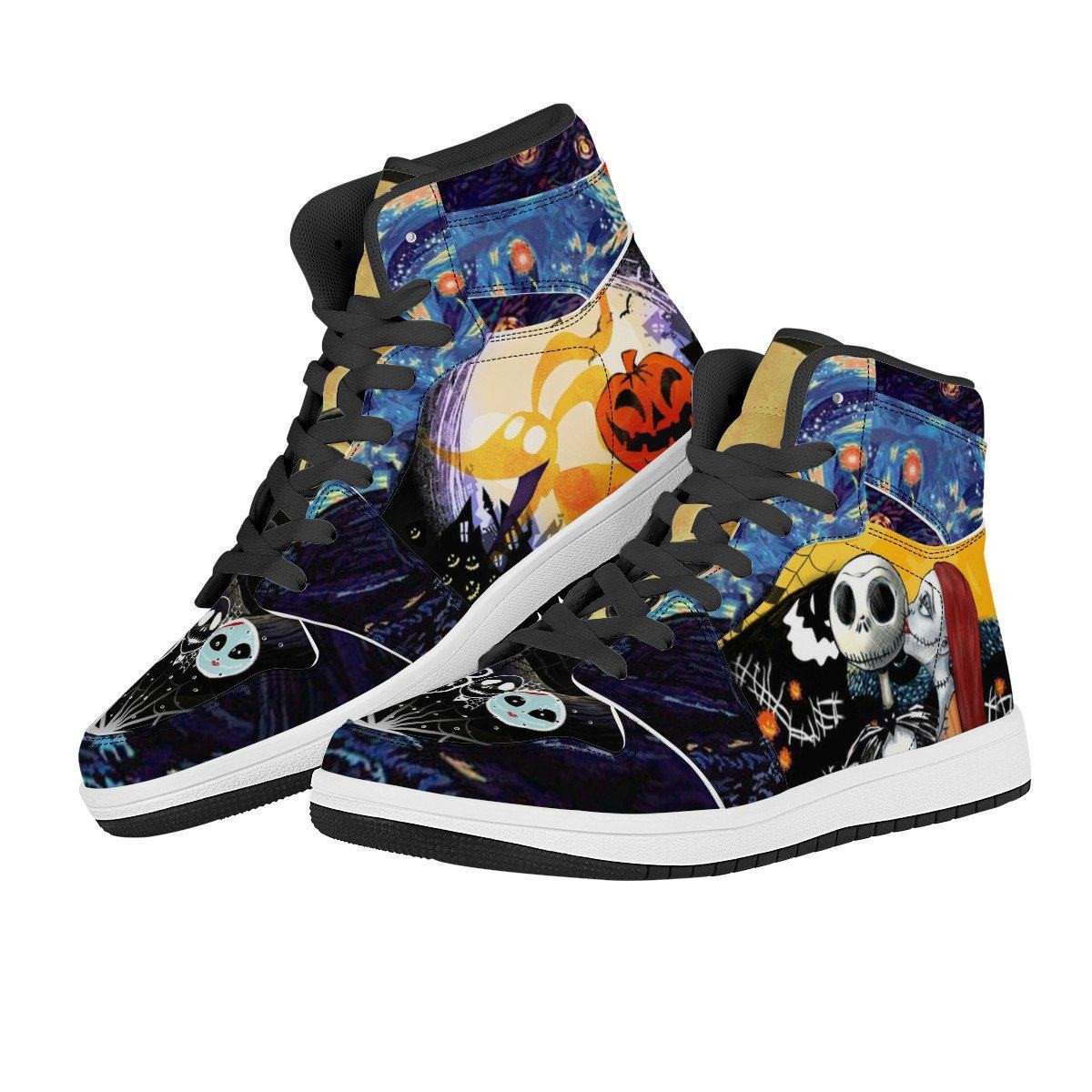 Ideafootwear The Nightmare Before Christmas AJ1 High Sneakers Shoes For Men And Women 1