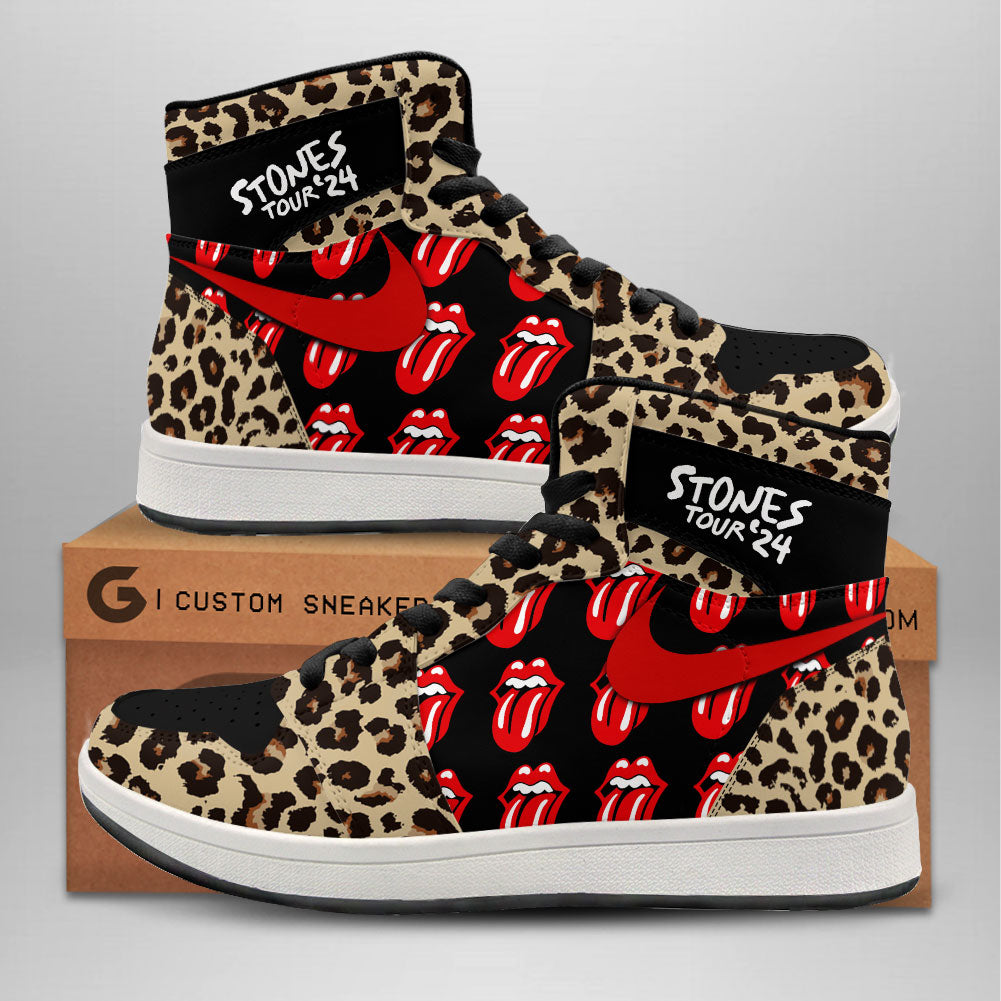 Ideafootwear The Rolling Stones AJ1 High Sneakers Shoes For Men And Women 5