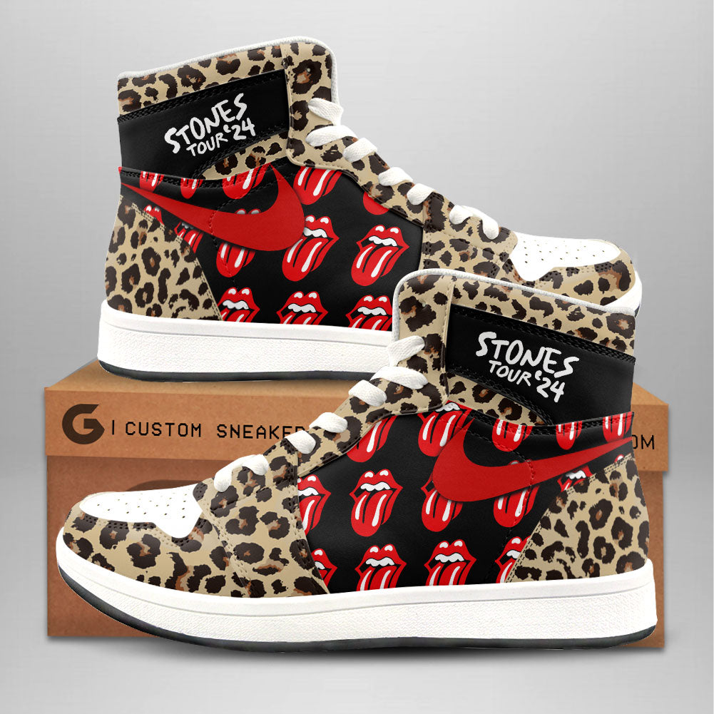 Ideafootwear The Rolling Stones AJ1 High Sneakers Shoes For Men And Women 3