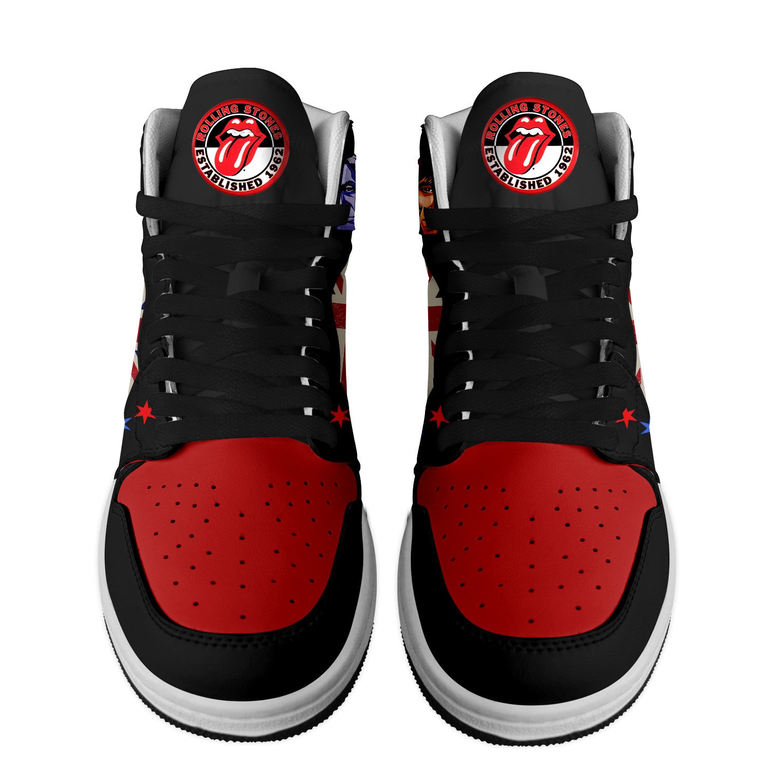 Ideafootwear The Rolling Stones AJ1 High Sneakers Shoes For Men And Women 12