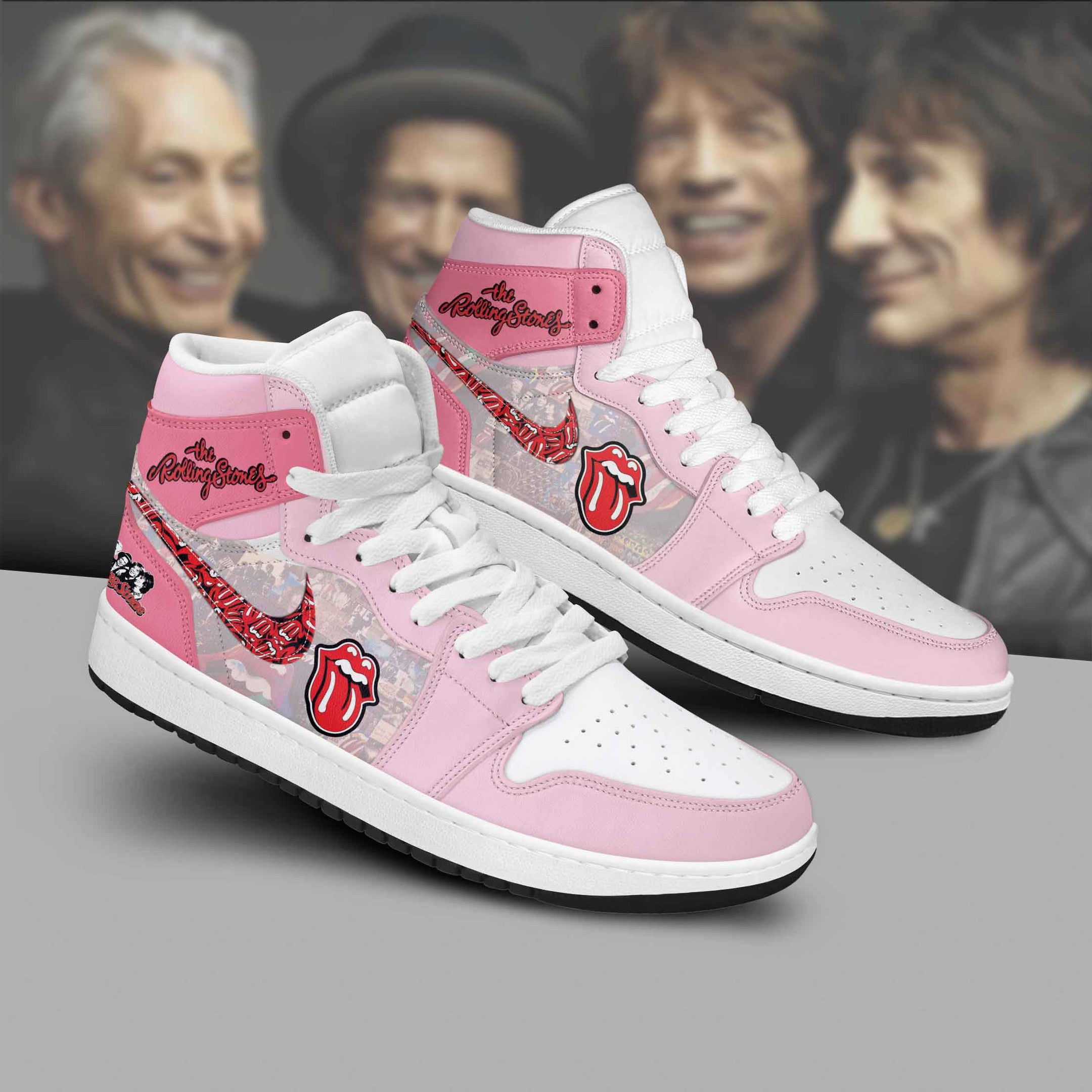 Ideafootwear The Rolling Stones AJ1 High Sneakers Shoes For Men And Women 10
