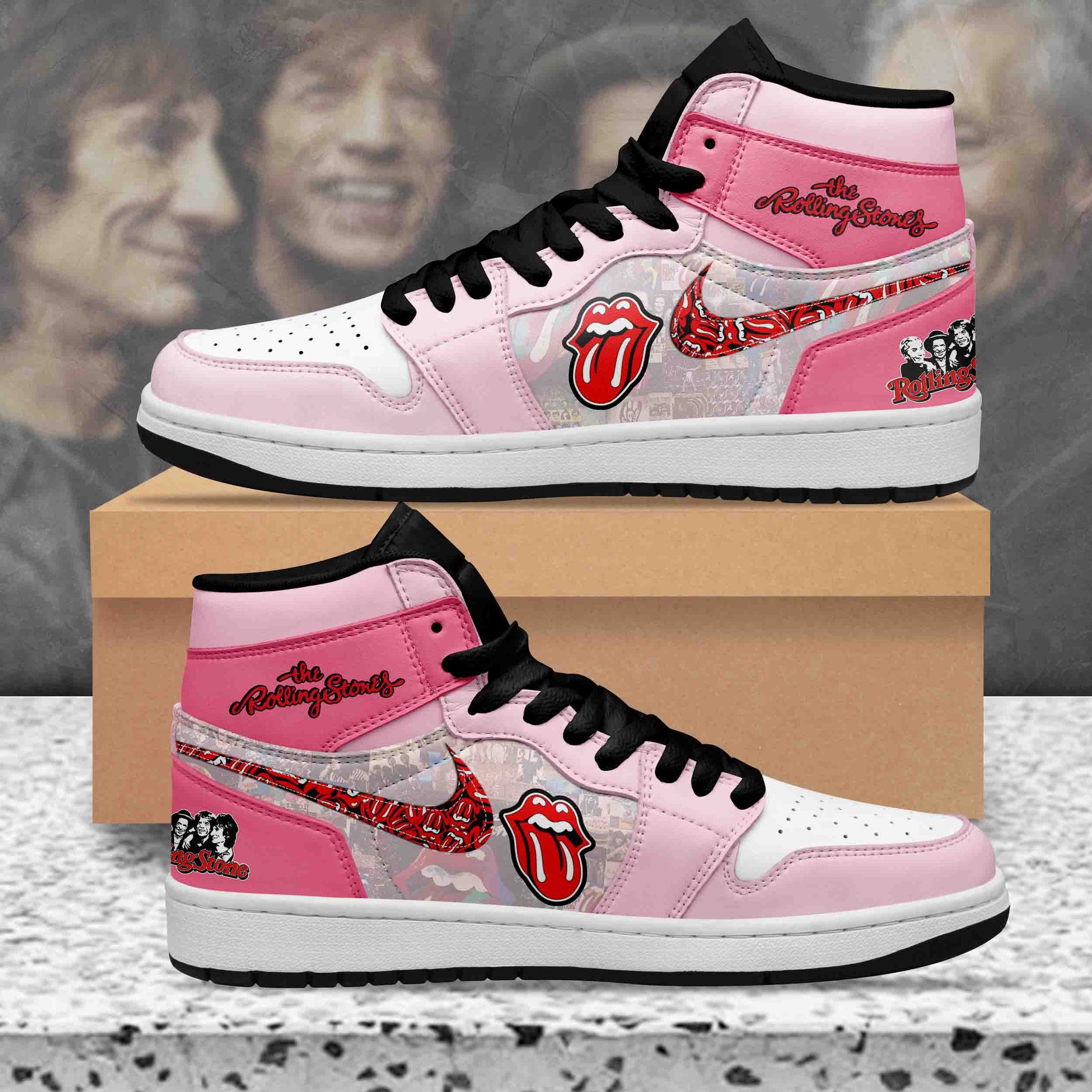 Ideafootwear The Rolling Stones AJ1 High Sneakers Shoes For Men And Women 11