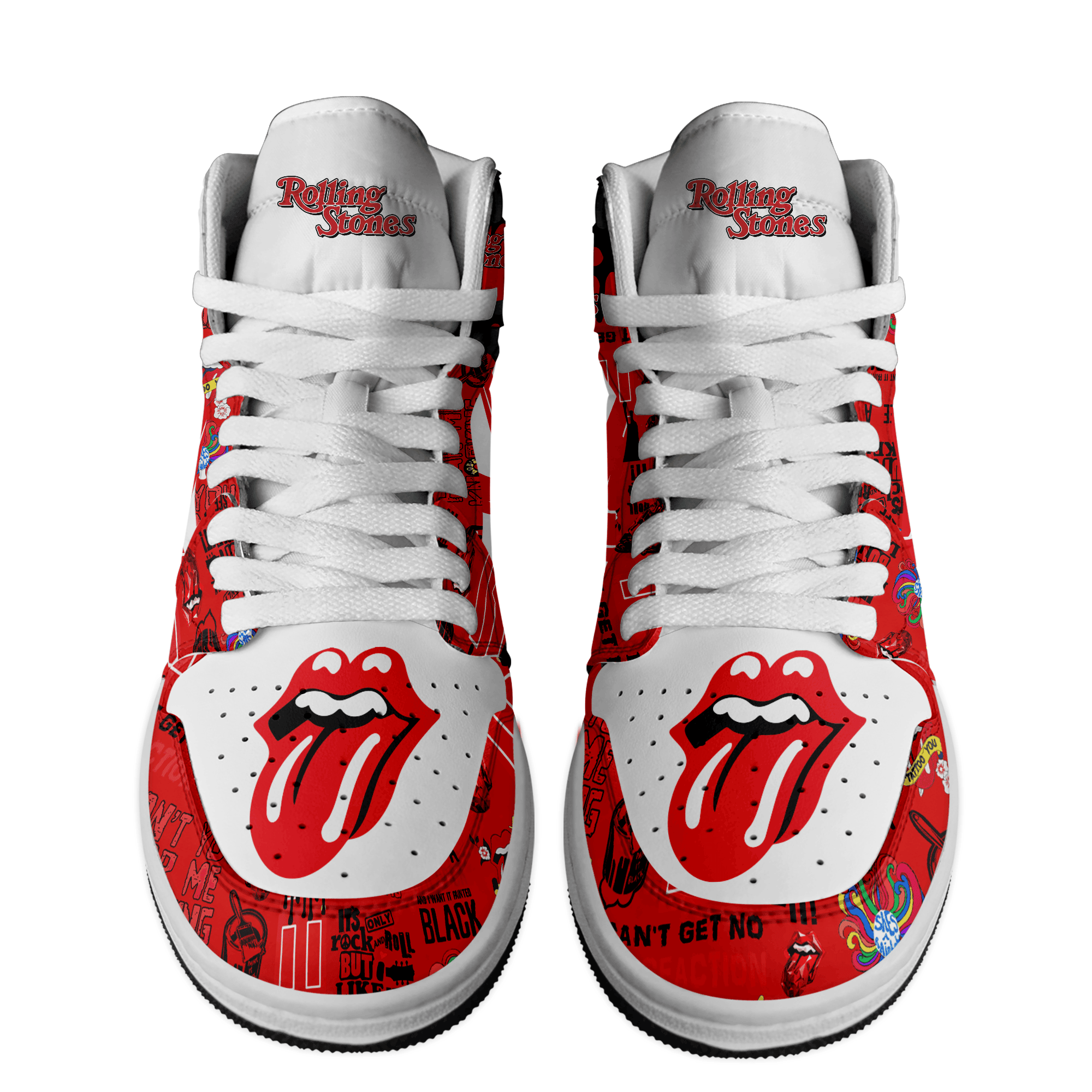Ideafootwear The Rolling Stones AJ1 High Sneakers Shoes For Men And Women 14