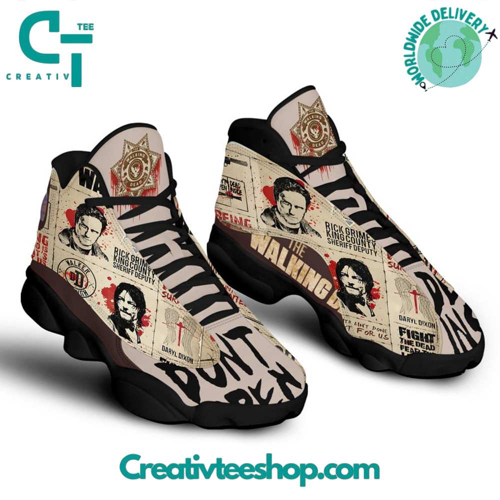 Ideafootwear The Walking Dead  AJ13 Sneakers Shoes For Men And Women 1