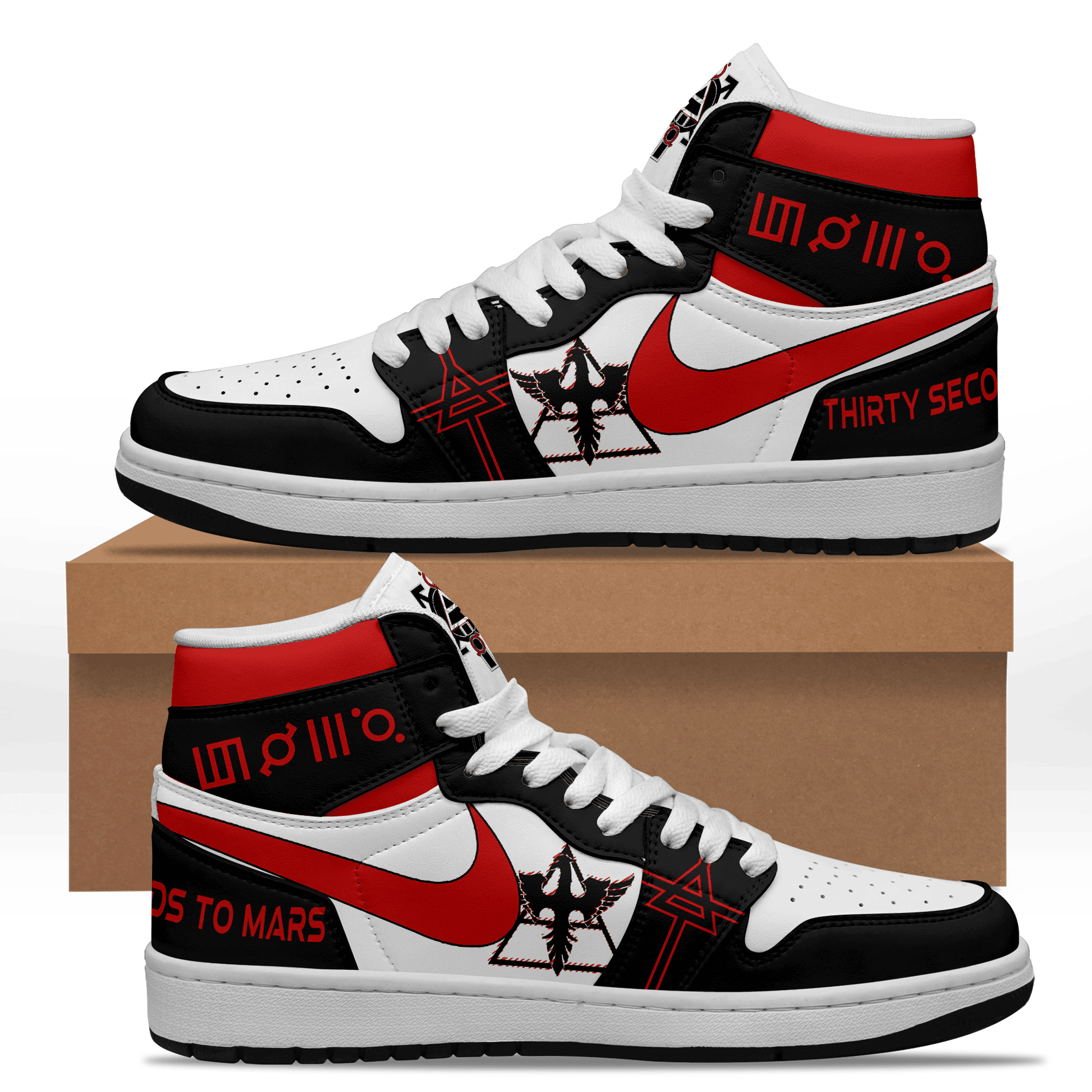 Ideafootwear Thirty Seconds to Mars AJ1 High Sneakers Shoes For Men And Women 2