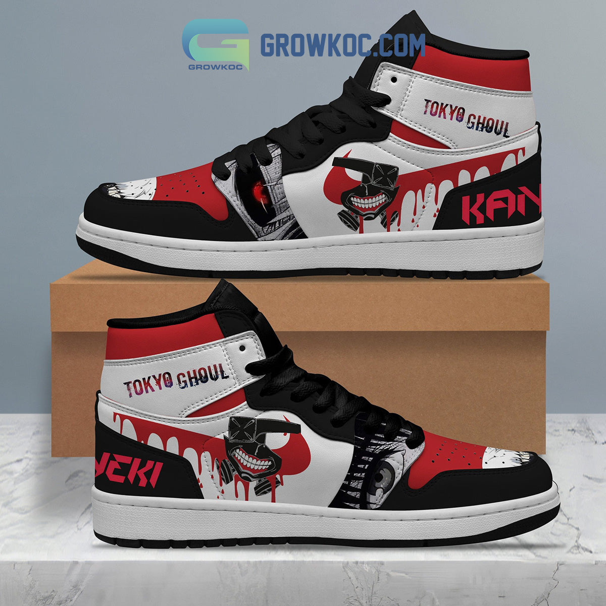 Ideafootwear Tokyo Ghoul AJ1 High Sneakers Shoes For Men And Women 1