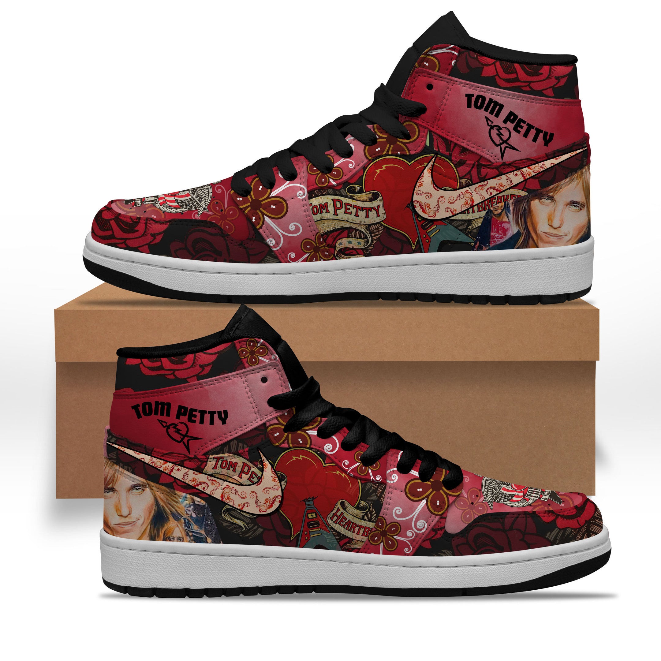 Ideafootwear Tom Petty AJ1 High Sneakers Shoes For Men And Women 1