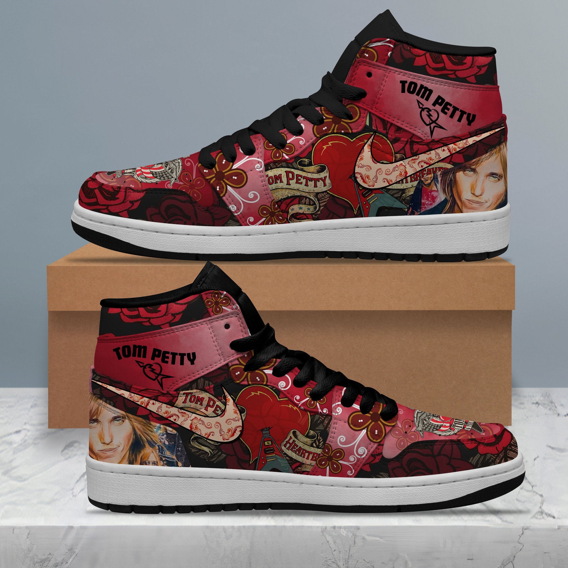 Ideafootwear Tom Petty AJ1 High Sneakers Shoes For Men And Women 1