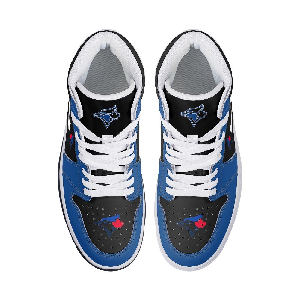 Ideafootwear Toronto Blue Jays AJ1 High Sneakers Shoes For Men And Women 6