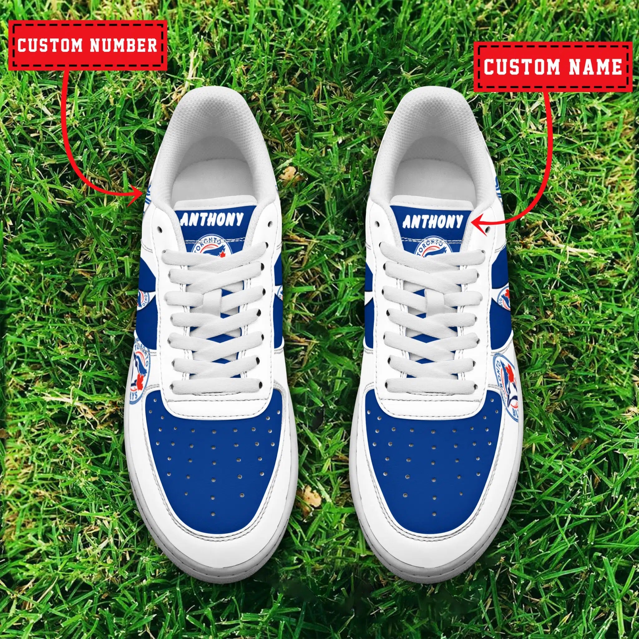 Ideafootwear Toronto Blue Jays MLB Air Low-Top Sneakers Shoes For Men And Women 1