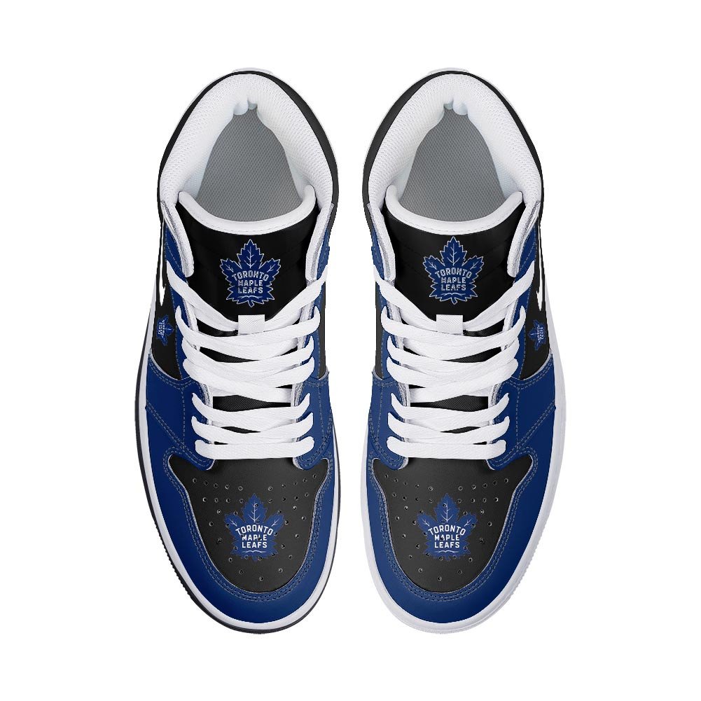 Ideafootwear Toronto Maple Leafs AJ1 High Sneakers Shoes For Men And Women 7