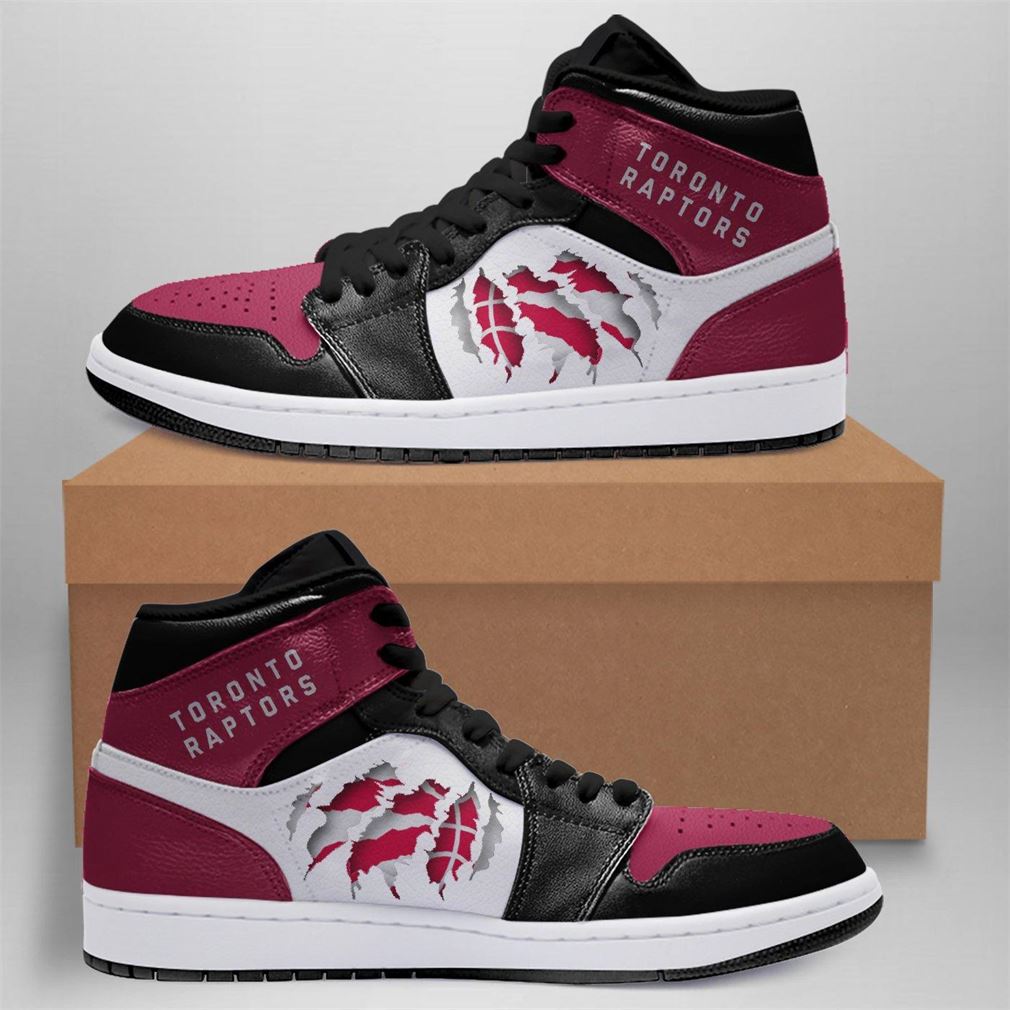 Ideafootwear Toronto Raptors NBA AJ1 High Sneakers Shoes For Men And Women 2