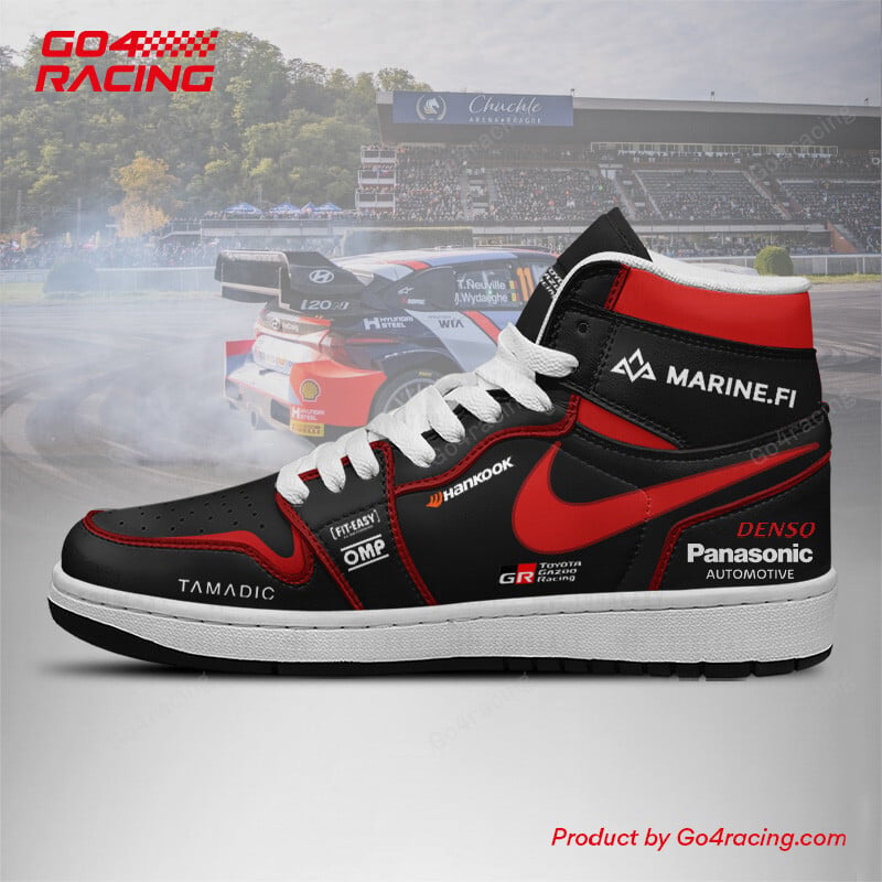 Ideafootwear Toyota Gazoo AJ1 High Sneakers Shoes For Men And Women 2