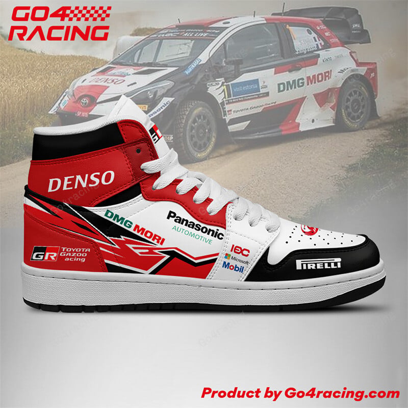 Ideafootwear Toyota Gazoo AJ1 High Sneakers Shoes For Men And Women 3