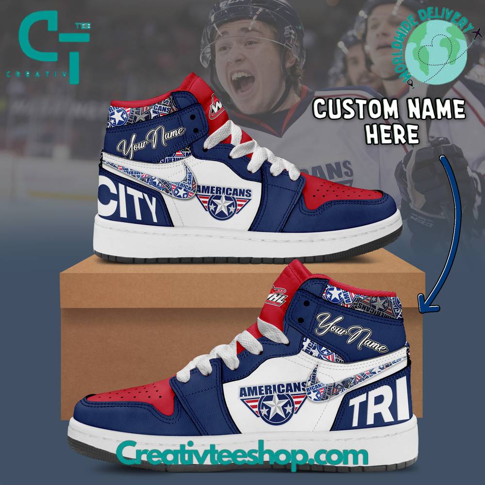 Ideafootwear Tri-City Americans AJ1 High Sneakers Shoes For Men And Women 1