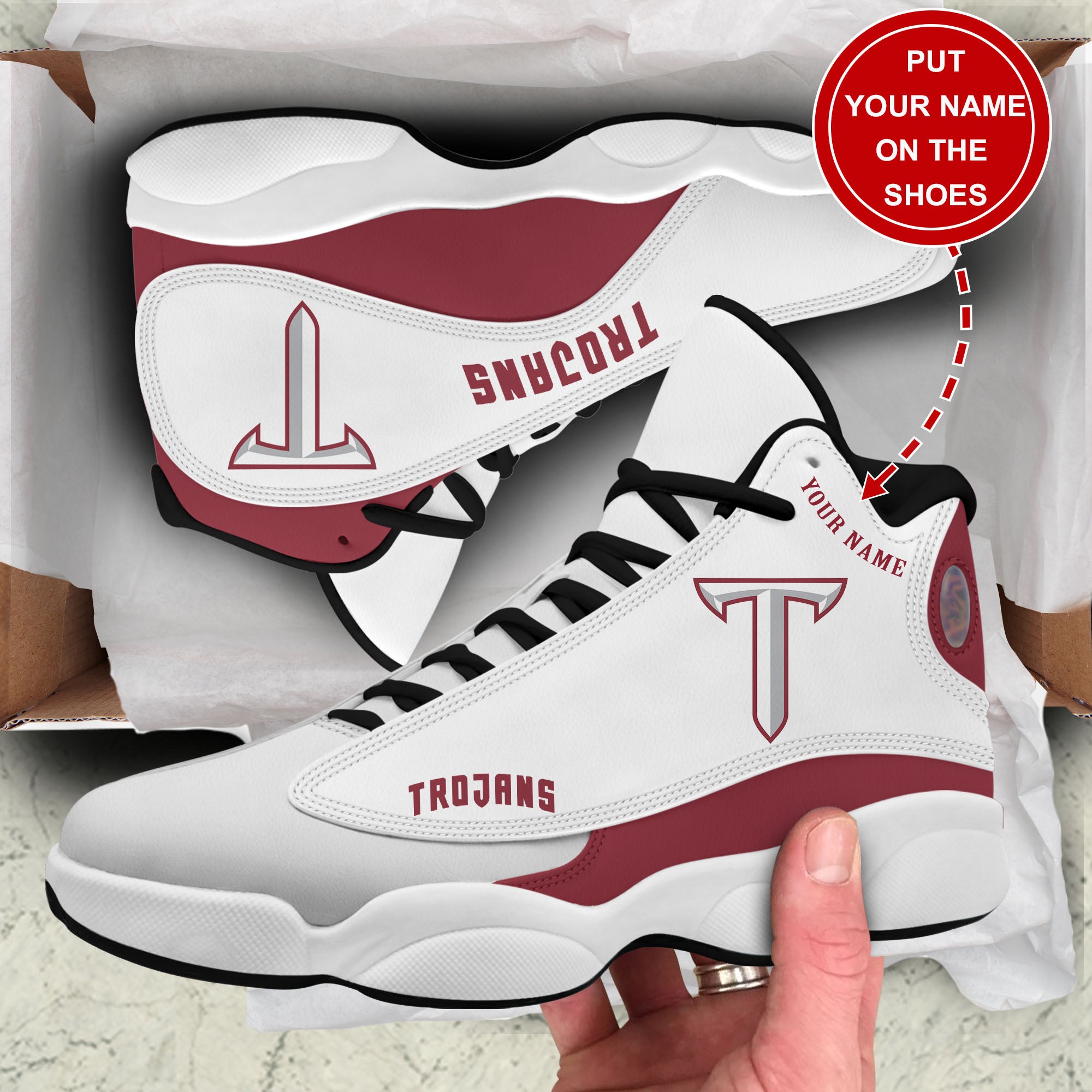 Ideafootwear Troy Trojans AJ13 Sneakers Shoes For Men And Women 1