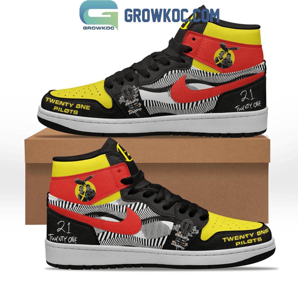Ideafootwear Twenty One Pilots AJ1 High Sneakers Shoes For Men And Women 2
