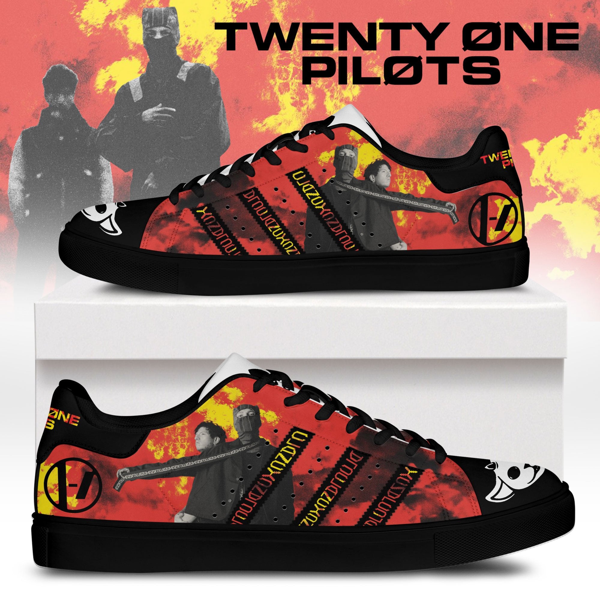 Ideafootwear Twenty One Pilots Skate Stan Shoes Sneakes For Men And Women 1