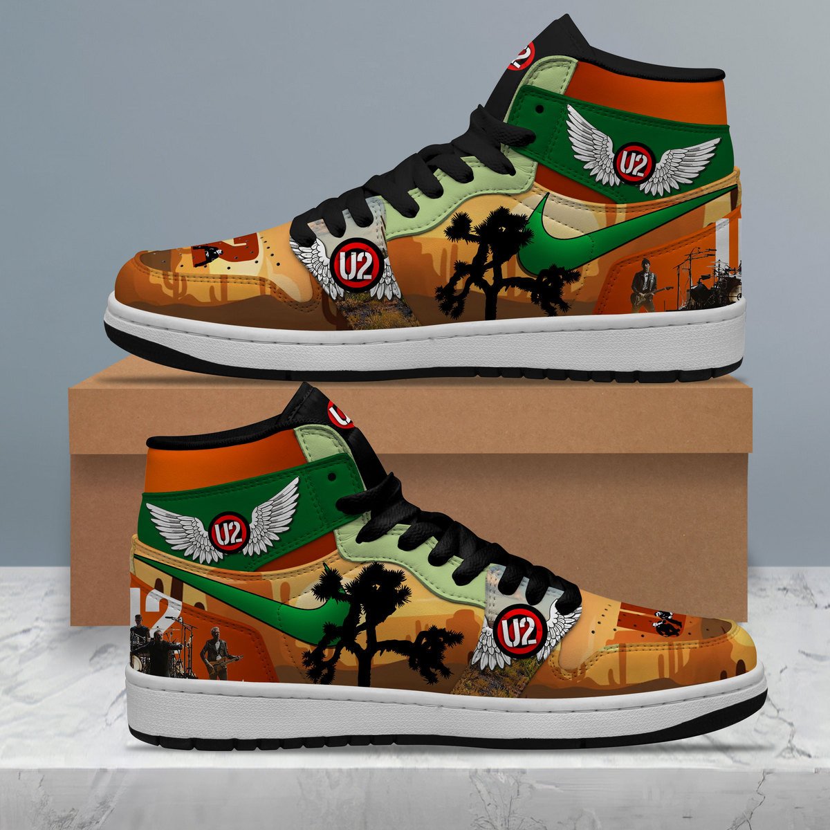 Ideafootwear U2 Band AJ1 High Sneakers Shoes For Men And Women 1