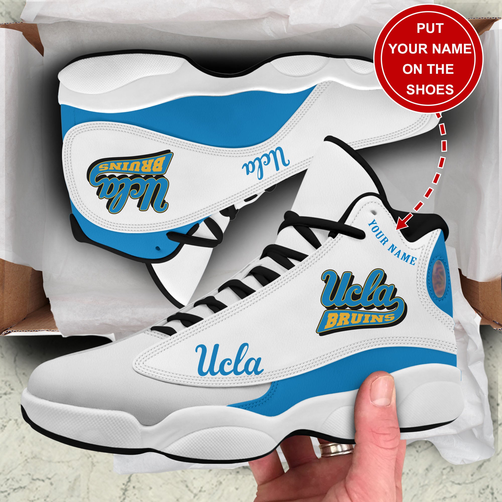 Ideafootwear UCLA Bruins AJ13 Sneakers Shoes For Men And Women 2