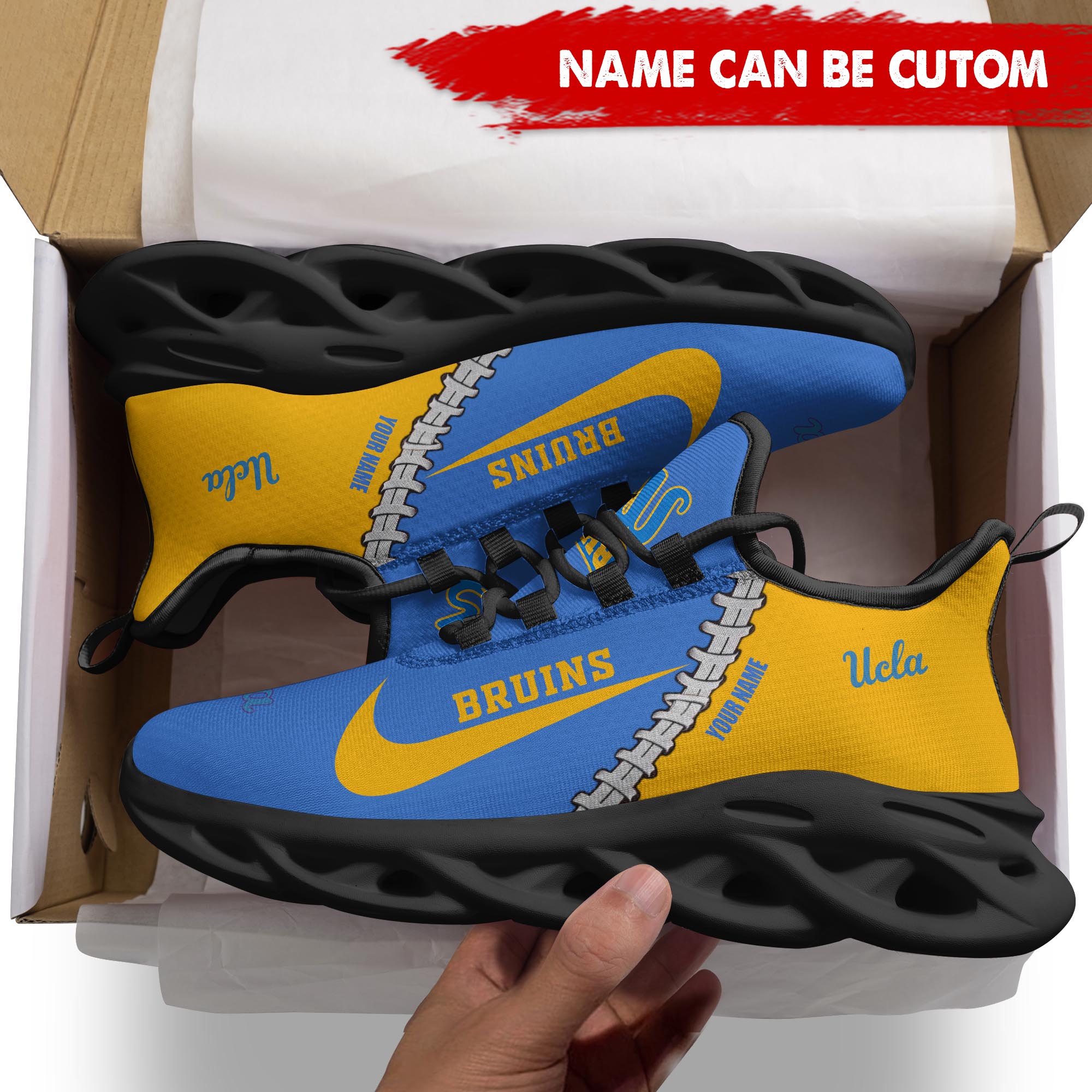 Ideafootwear UCLA Bruins Max Soul Shoes Sneakers For Men And Women 1