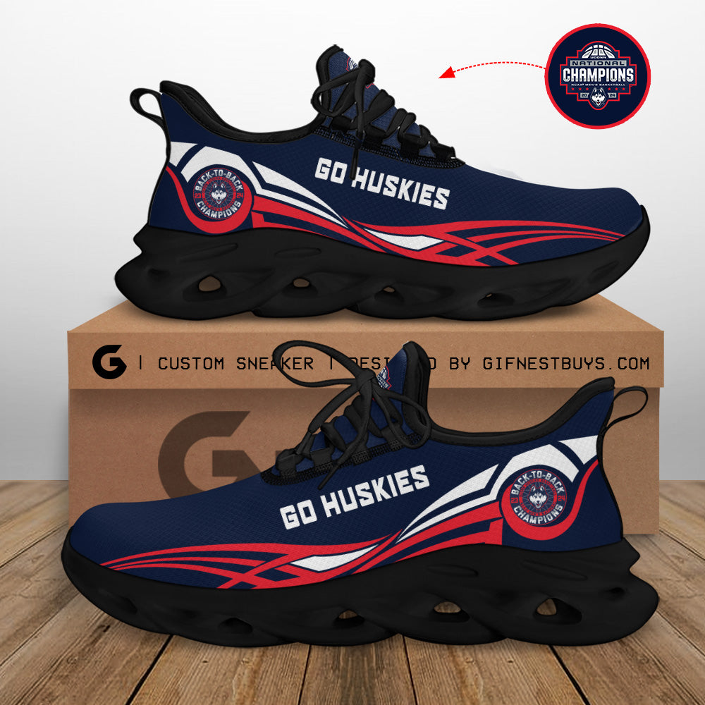 Ideafootwear UConn Huskies Max Soul Shoes Sneakers For Men And Women 2