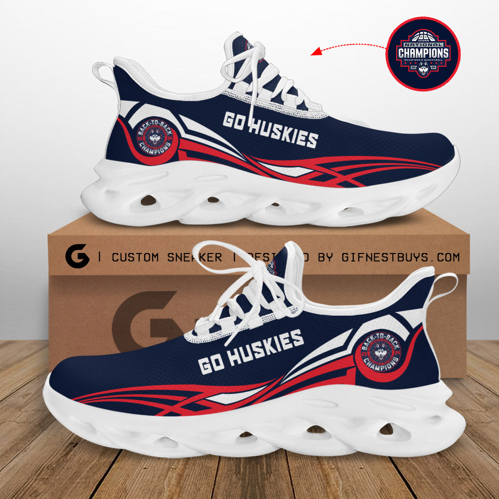 Ideafootwear UConn Huskies Max Soul Shoes Sneakers For Men And Women 2