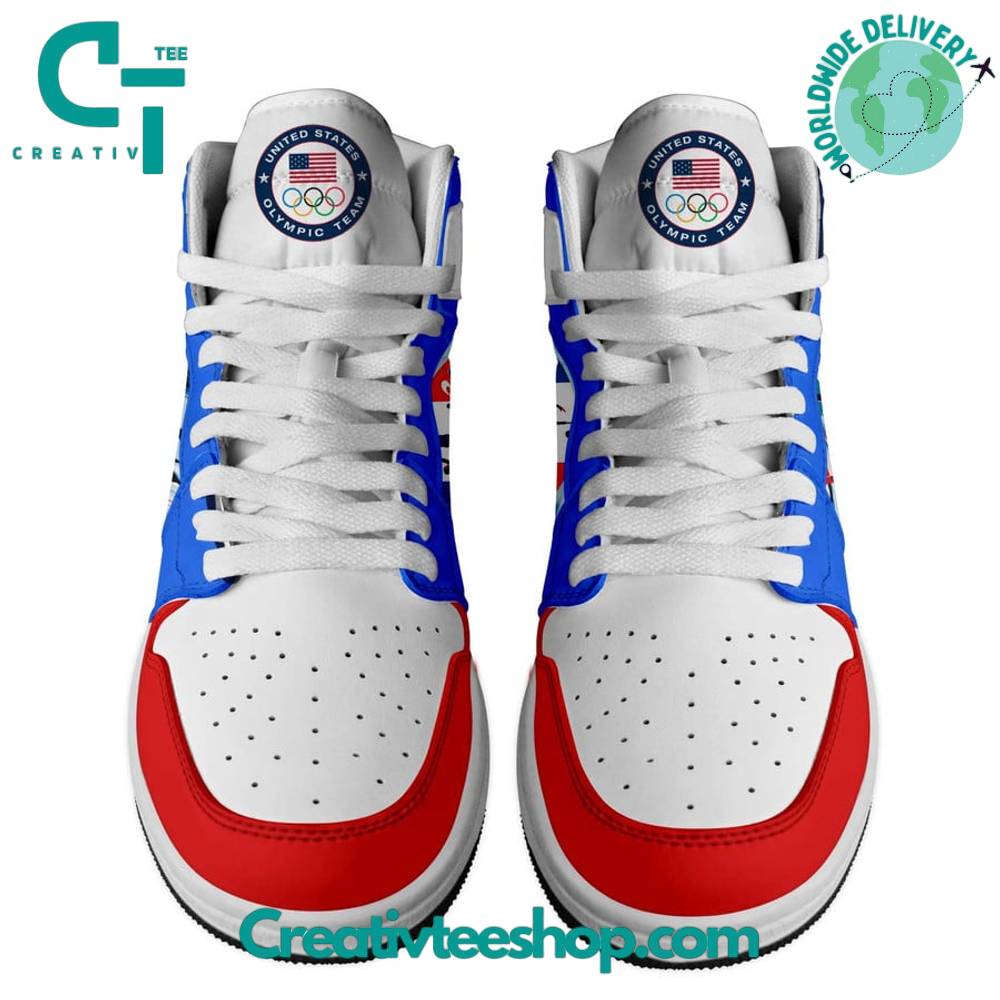 Ideafootwear USA Olympic Team AJ1 High Sneakers Shoes For Men And Women 1