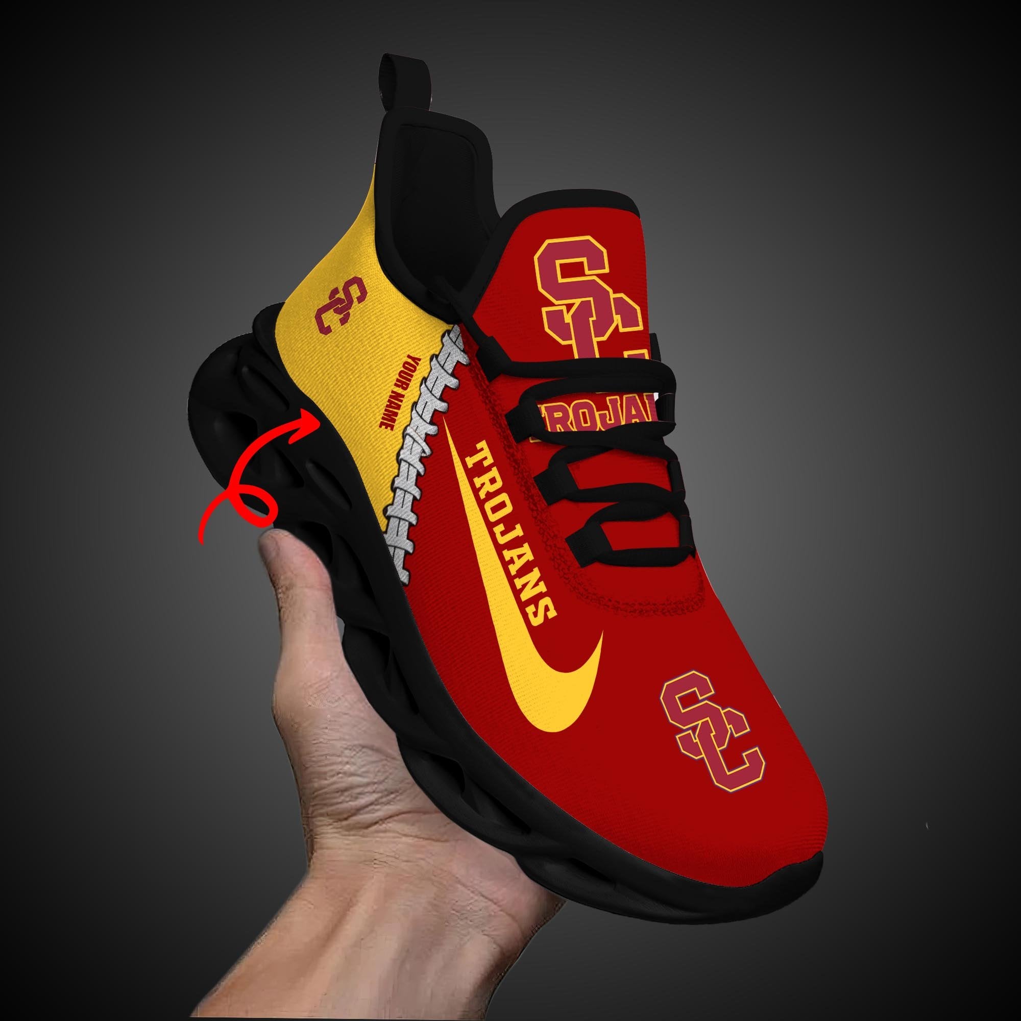 Ideafootwear USC Trojans Max Soul Shoes Sneakers For Men And Women 2